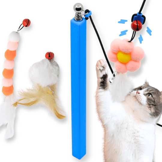 long cat wand, extended cat wand, interactive cat wand, adjustable cat wand, large cat toy, magnetic cat wand max, high-reach cat toy, #set-size_max