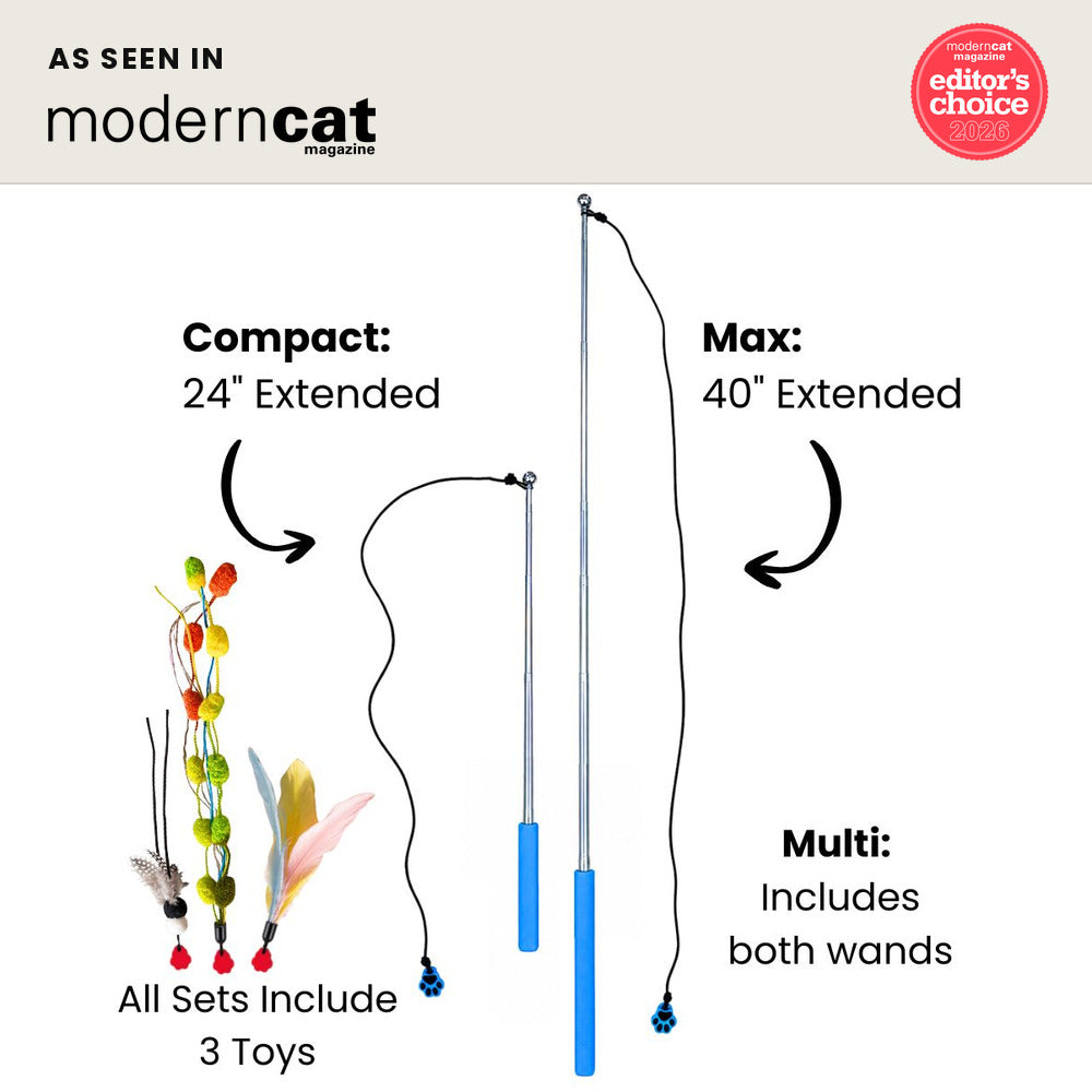 Magnetic Cat Wand Toy | Magnetic Catch Wand V2 | Turnipet